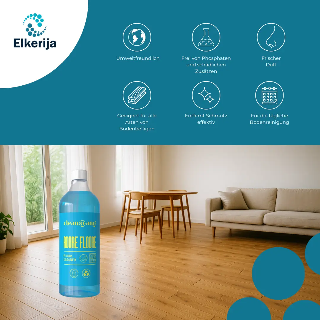 Cleangang Adore Floore Bodenreiniger mit frischem Blue Ocean Duft Lt Cleangang Adore Floor Cleaner mit frischem „Blue Ocean"-Duft, 1000 ml