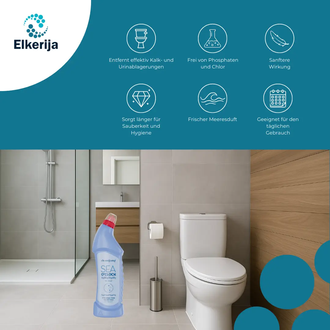 Cleangang WC-Reiniger „Sea O’Clock – gegen Schmutz und Gerüche, 1000 ml