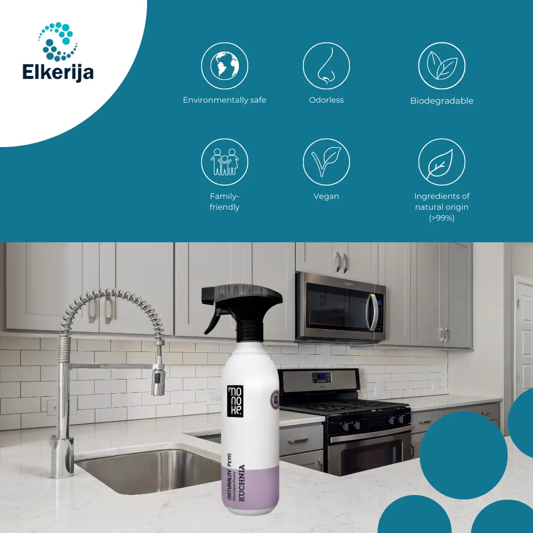 Monoke Natural Fragrance-Free Kitchen Cleaner, 500 ml