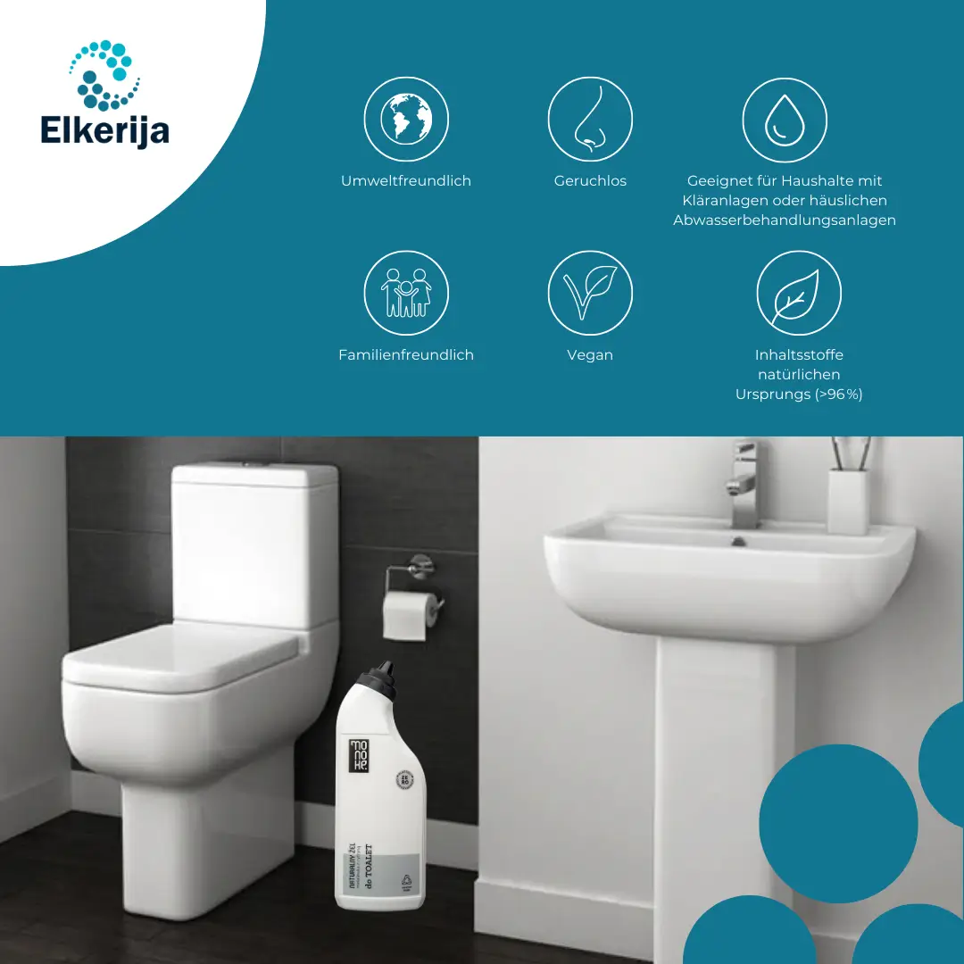 Monoke Natürliches WC-Reinigungsgel mit Teebaumöl und Zitrone, 500 ml