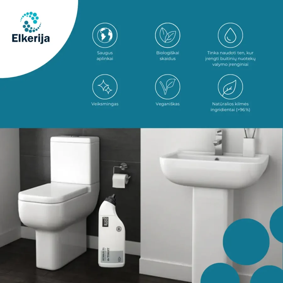 Monoke natūralus tualeto valymo gelis su melaleuka ir citrina, 500 ml