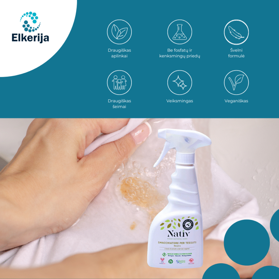 Nativ dėmių valiklis audiniams, 500 ml