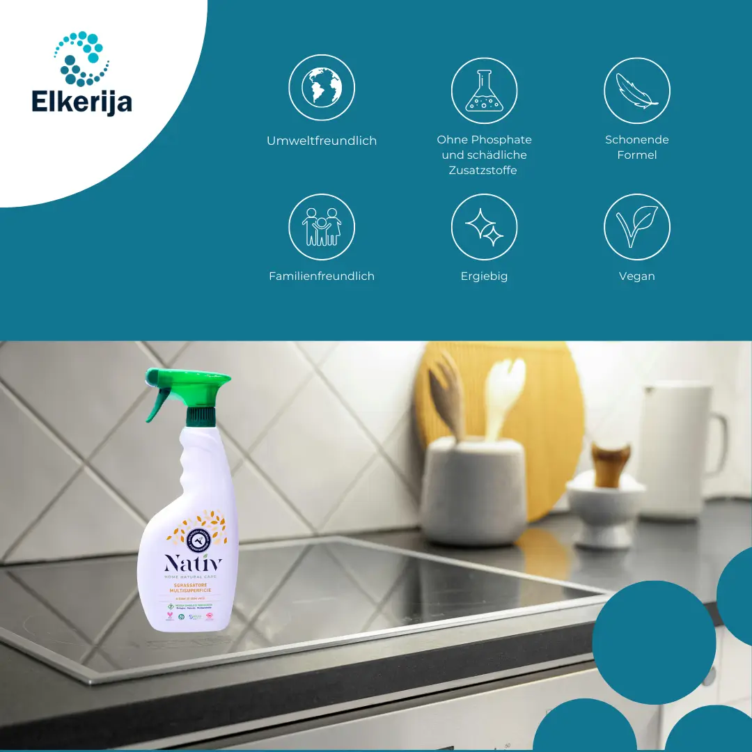 Nativ Universeller Fettentferner für Oberflächen mit Aloe Vera, 750 ml