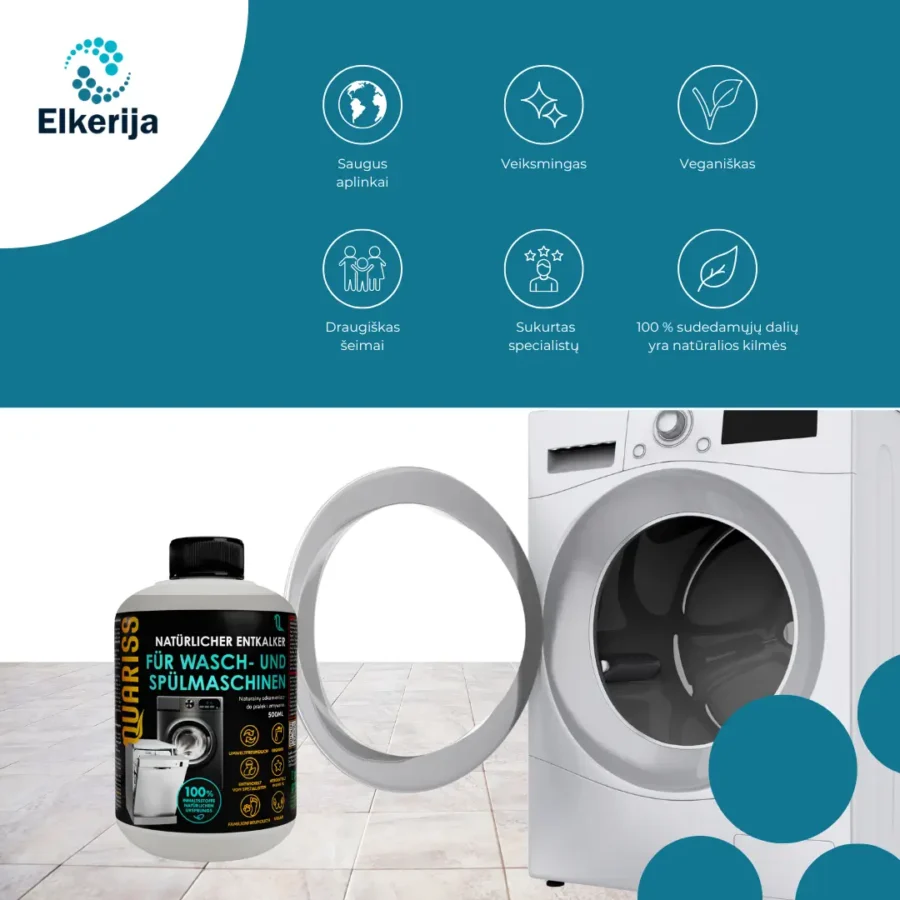 Quariss natūrali skalbimo mašinų ir indaplovių nukalkinimo priemonė, 500 ml