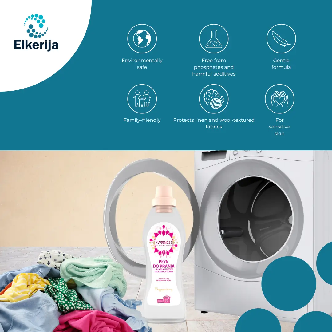 Swonco Laundry Detergent for Linen, Ramie, Wool & Delicates, 25-35 Washes,  Fragrance-Free, 750 ml