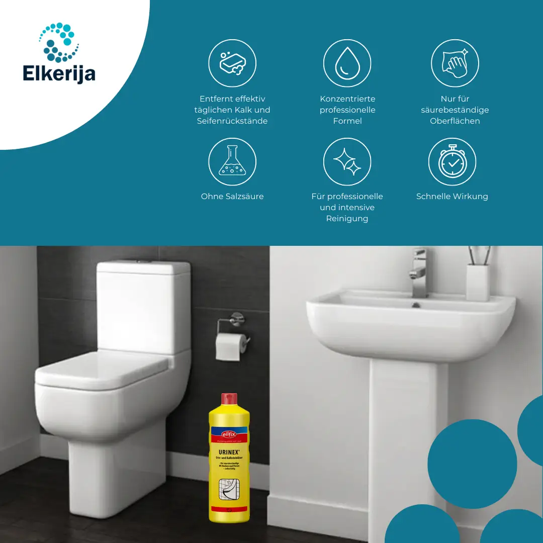 Urinex starker Sanitärreiniger gegen Urinstein und Kalk, 1000 ml