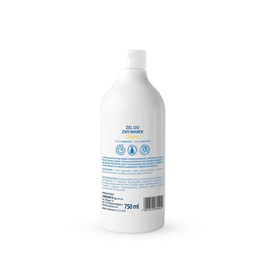 Swonco Dishwasher Gel, 50 Washes, 750 ml