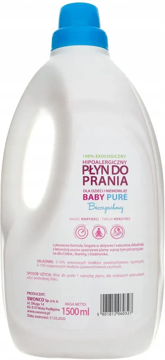 Swonco Laundry Detergent for Children’s Clothes, 60 Washes,  1.5 L