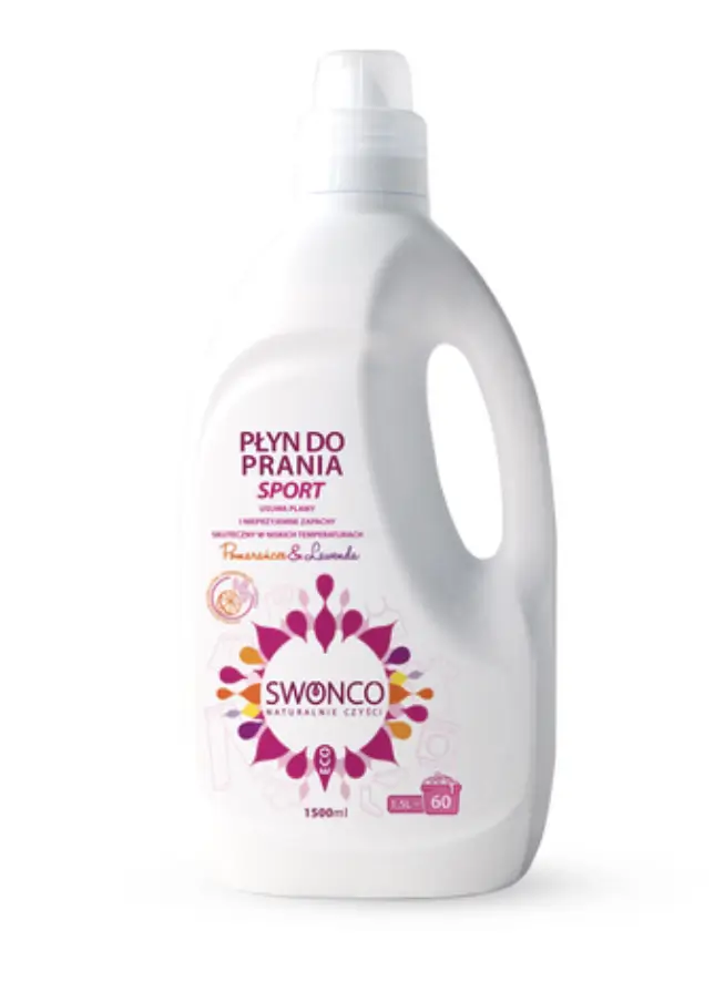 Swonco skalbimo priemonė Sport, koncentruota, hipoalerginė, 60 skalbimų, 1500 ml